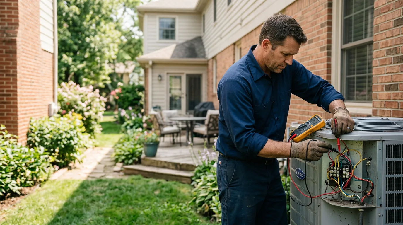 HVAC technician working near Mchenry, ND